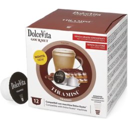 Dolce Vita Tiramisu - 12 Capsules de café pour Dolce Gusto - Café Tiramisu - Compatible Dolce Gusto