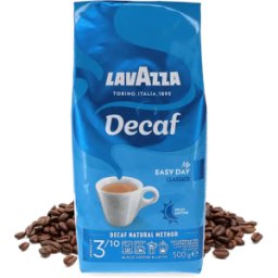 500g Decaf Classico Lavazza Grains de café - Café décaféiné - Torréfaction moyenne - Fruits secs - Blond - Meilleur café - Pas cher