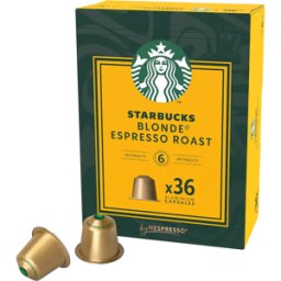 Starbucks® Blonde Espresso Roast - 36 Capsules de café pour Nespresso® - Café noir - Compatible Nespresso®