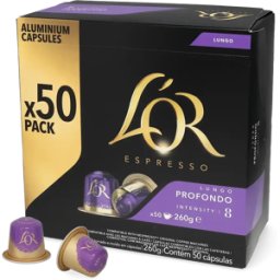 L’OR Lungo Profondo - 50 Capsules de café pour Nespresso® - Lungo - Compatible Nespresso®