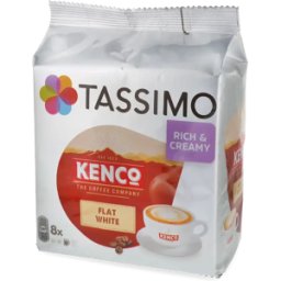 Kenco Flat White - 16 Capsules de café pour Tassimo - Flat white - Compatible Tassimo