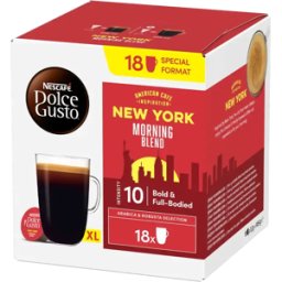 Nescafé® New York Morning Blend - 18 Capsules de café pour Dolce Gusto - Grande