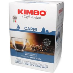 Mitac Kimbo Capri - 50 Capsules de café pour Lavazza A Modo Mio - Café noir - Café Vanille - Compatible Lavazza A Modo Mio