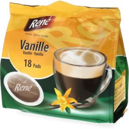 Café René Vanille - 18 Dosettes de café pour Senseo - Americano - Café Vanille - Compatible Senseo