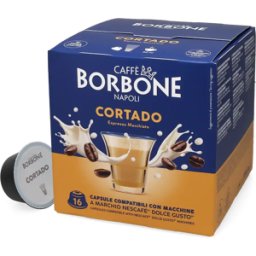 Caffè Borbone Cortado - 16 Capsules de café pour Dolce Gusto - Cortado - Compatible Dolce Gusto