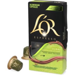 L’OR Dubai Chocolate Style - 10 Capsules de café pour Nespresso® - Espresso - Café Chocolat - Compatible Nespresso®