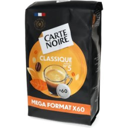 Carte Noire Classique - 60 Dosettes de café pour Senseo - Café noir - Compatible Senseo