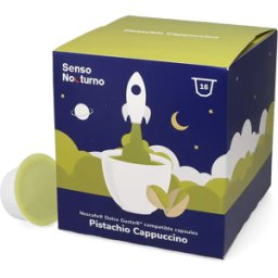 Senso Nocturno Cappuccino à la pistache - 16 Capsules de café pour Dolce Gusto - Cappuccino - Café Pistache - Compatible Dolce Gusto