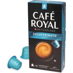 Café Royal Lungo Décaféiné - 10 Capsules de café pour Nespresso® - Lungo - Compatible Nespresso®
