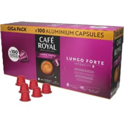 Café Royal Lungo Forte - 100 Capsules de café pour Nespresso® - Lungo - Compatible Nespresso®