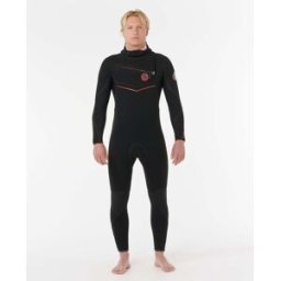 Rip Curl Combinaison Flashbomb Fusion Cagoule 5/4 Zip Poitrine Noir M Male