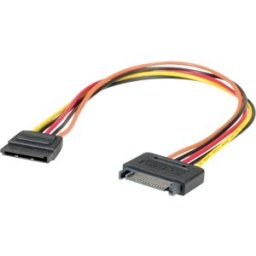 Roline ordinateur Câble de raccordement [1x Alimentation SATA femelle 15 pôles - 1x Alimentation SATA mâle 15 pôles] 0.30 m multicolore