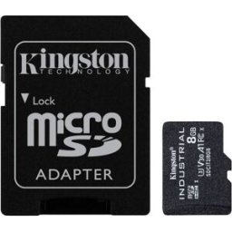 Kingston Industrial Carte microSDHC 8 GB Class 10 UHS-I avec adaptateur SD