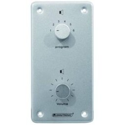 Omnitronic 80711095 encastré Commande du volume et sélecteur de programme ELA argent, aluminium
