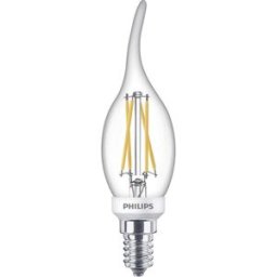 Philips LED 871951432437400 LED CEE D (A - G) E14 forme de flamme 3.4 W = 40 W blanc chaud (Ø x H) 35 mm x 119 mm à intensité variable (Dim to Warm) 1 pc(s)