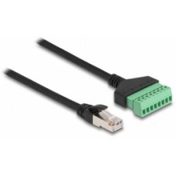 Delock 65975 RJ45 Câble réseau, câble patch CAT 6 U/UTP 0.30 m noir, vert non blindé 1 pc(s)
