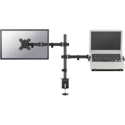 Neomounts FPMA-D550NOTEBOOK Support de table pour écran 25,4 cm (10) - 81,3 cm (32) mobile, rotatif, inclinable, tablette pour PC, réglable en hauteur noir