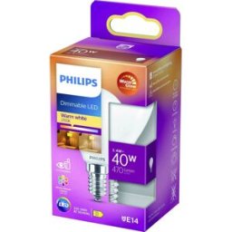 Philips LED 871951432447300 LED CEE D (A - G) E14 forme de goutte 3.4 W = 40 W blanc chaud (Ø x L) 45 mm x 80 mm à intensité variable 1 pc(s)