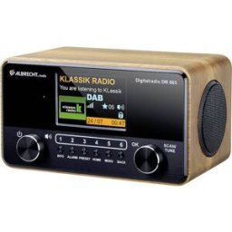 Albrecht DR 865 Radio de table DAB+, FM AUX sans barrière, avec télécommande, verrouillage clavier, fonction réveil bois (foncé)