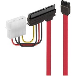 LINDY disque dur Câble de raccordement [2x SATA femelle 7 pôles, Alimentation IDE mâle 4 pôles - 1x SATA femelle 7+15 pôles] 0.30 m multicolore