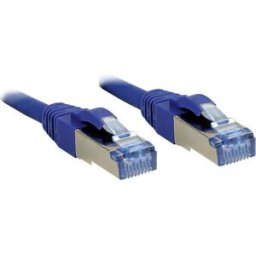 LINDY 47156 RJ45 Câble réseau, câble patch CAT 6a S/FTP 30.00 m bleu avec cliquet dencastrement 1 pc(s)