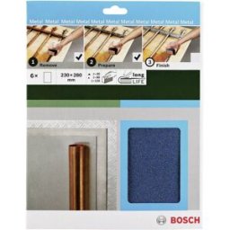 Set de feuilles abrasives pour ponçage manuel Bosch Accessories 2609256C43 Grain 40, 80, 120 (L x l) 230 mm x 280 mm 1 set