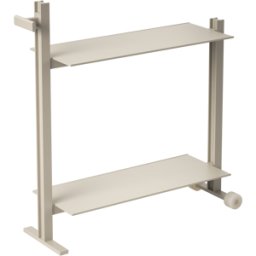 Meuble d'appoint en aluminium beige 24x74,5x77,5cm Museum trolley - String Furniture