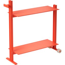 Meuble d'appoint en aluminium orange 24x74,5x77,5cm Museum trolley - String Furniture