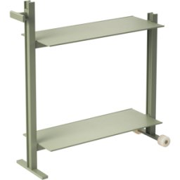 Meuble d'appoint en aluminium vert sauge 24x74,5x77,5cm Museum trolley - String Furniture