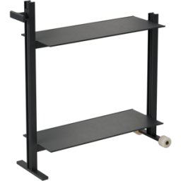 Meuble d'appoint en aluminium noir 24x74,5x77,5cm Museum trolley - String Furniture
