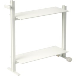 Meuble d'appoint en aluminium blanc 24x74,5x77,5cm Museum trolley - String Furniture