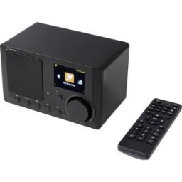Renkforce RF-IR-MONO2 Radio de table Internet Internet Bluetooth, radio internet, DLNA avec télécommande, compatible DLNA, fonction réveil Black