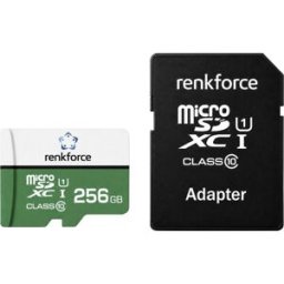 Renkforce RF-mSDC-256GB Carte microSD 256 GB Class 10, UHS-Class 1, UHS-I avec adaptateur SD