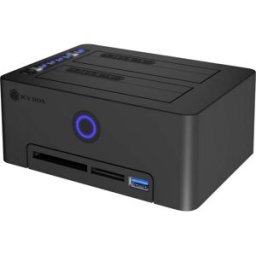 ICY BOX IB-1233CL-CR USB-B SATA 1 port Station de clonage 2.5 pouces, 3.5 pouces avec fonction clonage, avec écran, avec lecteur de carte