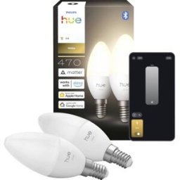 Philips Hue Hue Jeu de 2 ampoules LED 8721103099662 CEE: E (A - G) 2er-Pack E14 0.2 W blanc chaud