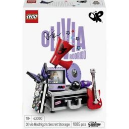 43030 LEGO® Editions Valise secrète dOlivia Rodrigo; décoration sur le thème de la musique - pièce de collection avec guitare jouet, disque et plus - idée de