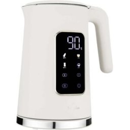 BerlingerHaus Bouilloire sans BPA, boîtier Cool-Touch, Minuteur digital, Écran LCD, présélection de la température, protection contre la surchauffe crème