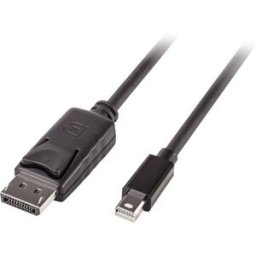 Câble adaptateur LINDY Mini-Display / DisplayPort Fiche mâle Mini DisplayPort, Fiche mâle DisplayPort 2.00 m noir 41646 contacts dorés Câble DisplayPort