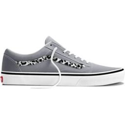 Vans Baskets Old Skool Leopard Light Gray EU 34 1/2 Garçon,Fille