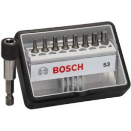 Bosch Coffret de 8+1 embouts de vissage Robust Line S T, version Extra Hard 2607002562