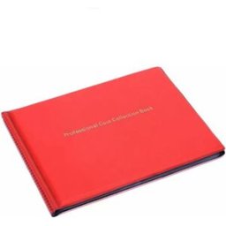 INF Classeur de timbres, Album de pièces de monnaie de 240 pochettes pour collectionneurs Rouge