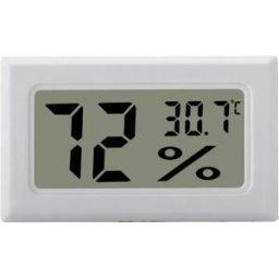 INF Mini Hygromètre LCD / Thermomètre Blanc 1 paquet