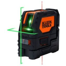 Klein Tools Laser croix vert auto-nivelant avec points de niveau batterie (93LCLGR)