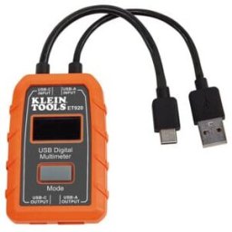 Klein Tools Multimètre numérique USB avec tensions USB A et USB C, écran LCD (ET920)