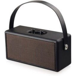 Enceinte Bluetooth Portable 16w En Bois Avec Subwoofer, Support Micro Sd Et Aux Noir Yonis