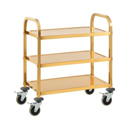 Charriot de service - 3 plateaux - Royal Catering - 300 kg max. - Tablettes : 69 x 40 cm