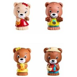 Vulli 4 figurines de la famille Browny Klorofil