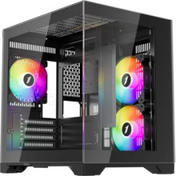 Boitier Mini Tour Micro ATX 1stPlayer MV5 RGB avec panneaux vitrés (Noir)