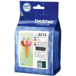 Pack 4 cartouches d'encre Brother LC3213 (Noir + Couleurs)