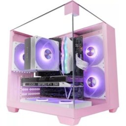 Boitier Mini Tour Micro ATX Mars Gaming MC-VISIONM avec panneaux vitrés (Rose)